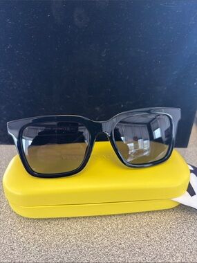 Marc Jacobs Black Square Sunglasses with Smoke Lenses